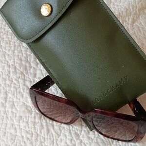 Longchamp Brown Tortoiseshell Sunglasses W/ Case, NWT!
